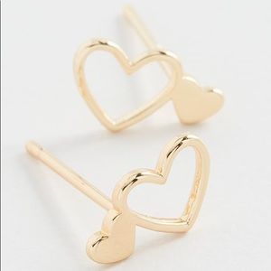 Gorjana heart studs NWT gold